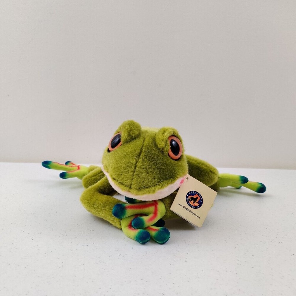 Green Frog Realistic Plush Stuffed Animal Soft Toy Defenders Of Wildlife